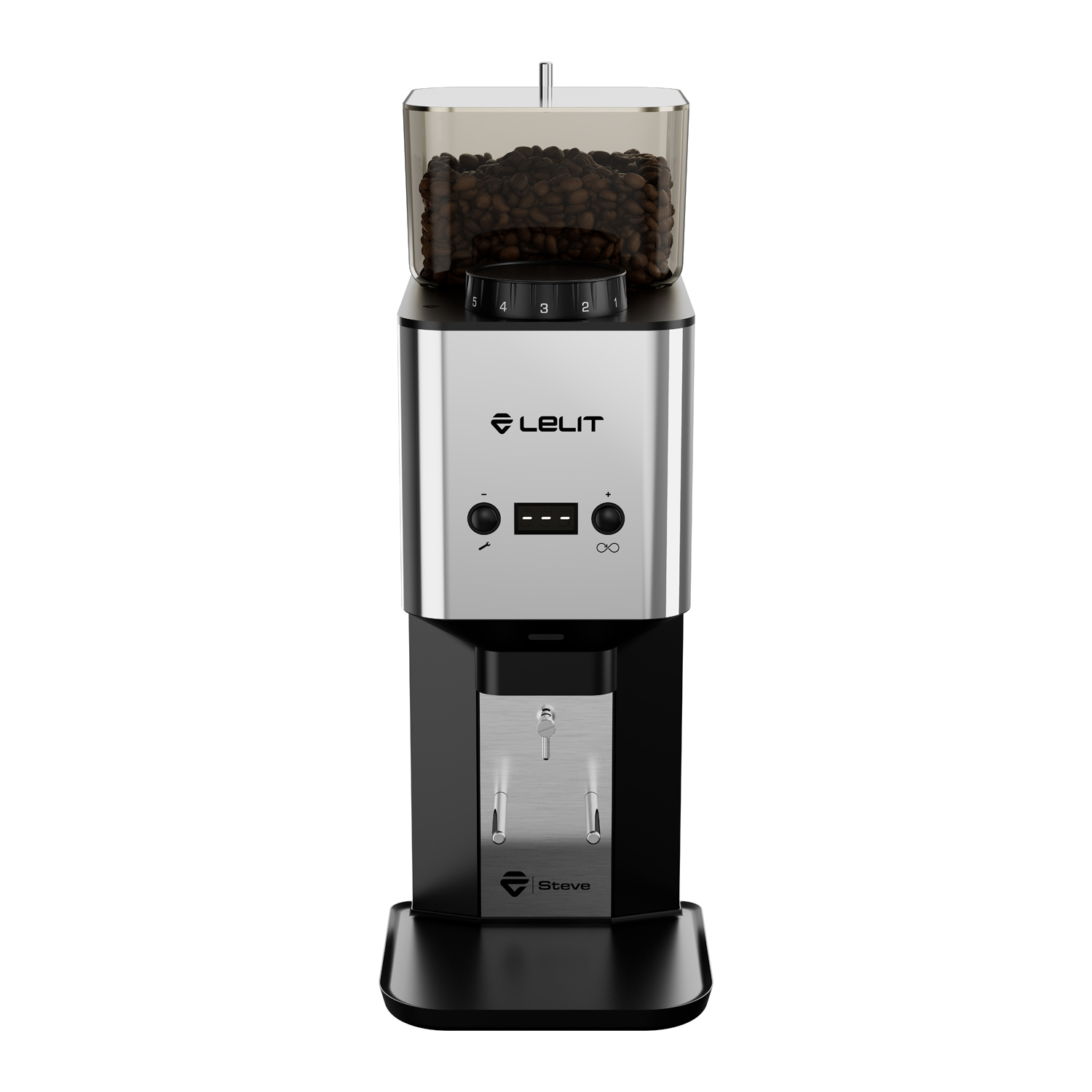 Lelit - Steve Automatic Grinder PM20 - Polished Stainless Steel
