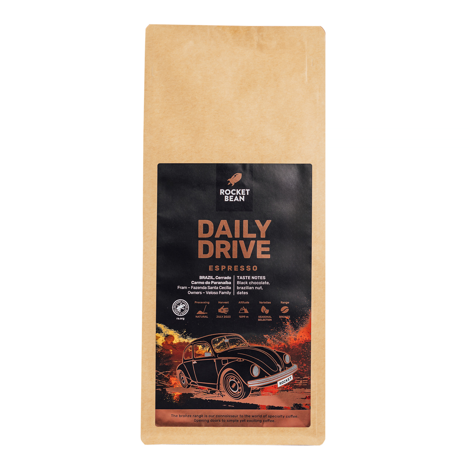 Rocket Bean - DAILY DRIVE Brazil Natural Espresso 500g