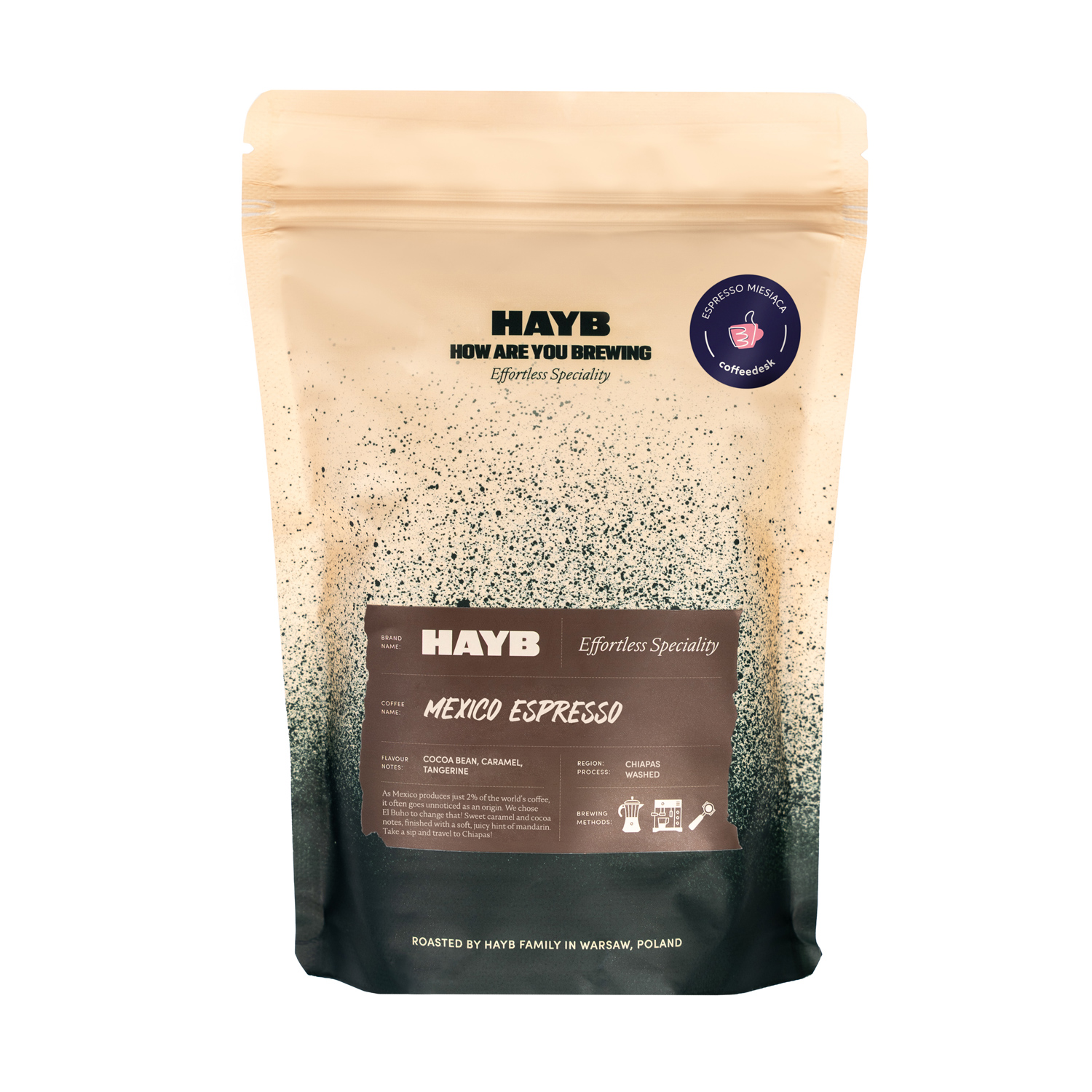 ESPRESSO MIESIĄCA: HAYB - kawa ziarnista Meksyk El Buho Washed Espresso 250 g