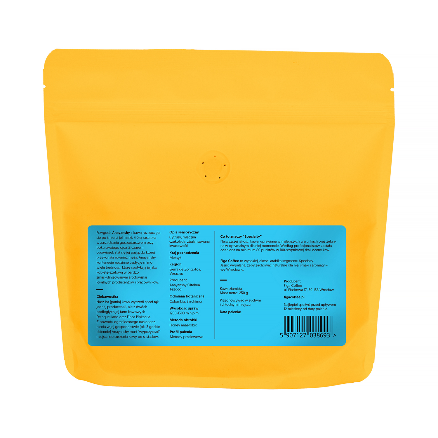 Figa Coffee – Mexico Anayanshy Oltehua Tezoco Honey Anaerobic Filter 250 g