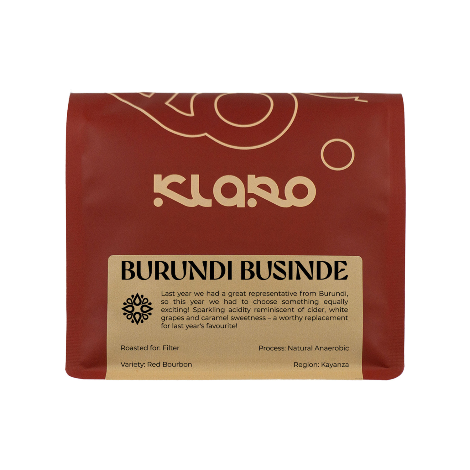 Klaro - kawa ziarnista Burundi Businde Anaerobic Natural Filter 200 g