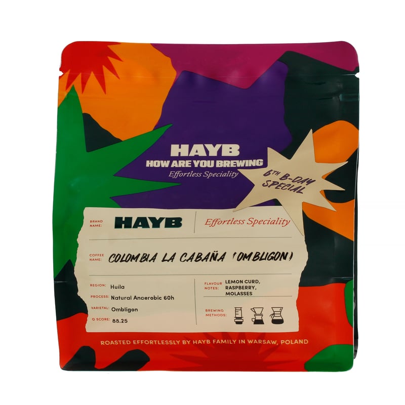 HAYB - Colombia La Cabana Ombligon Natural Anaerobic + Yeast Filter 250g