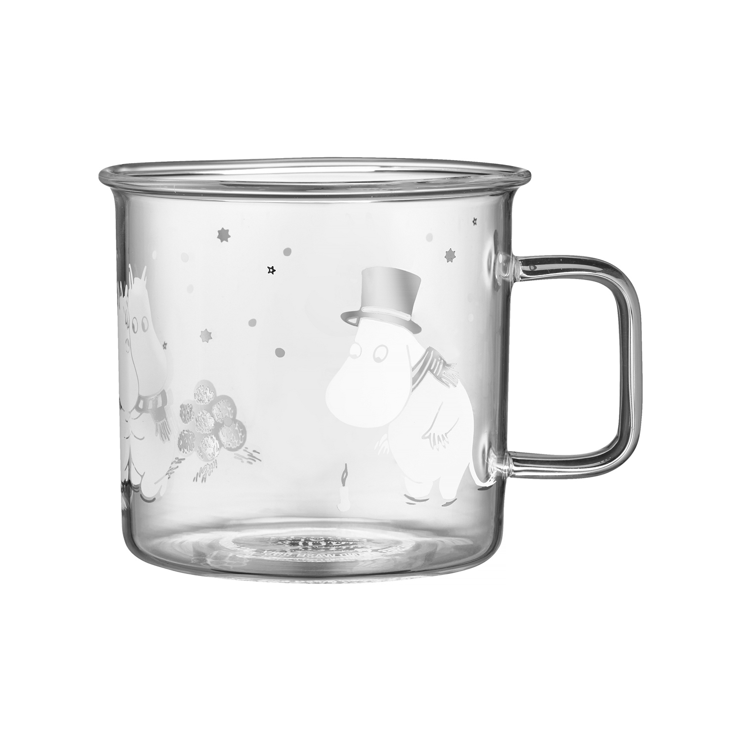 Moomin - Let It Snow Glass Mug 350ml Transparent