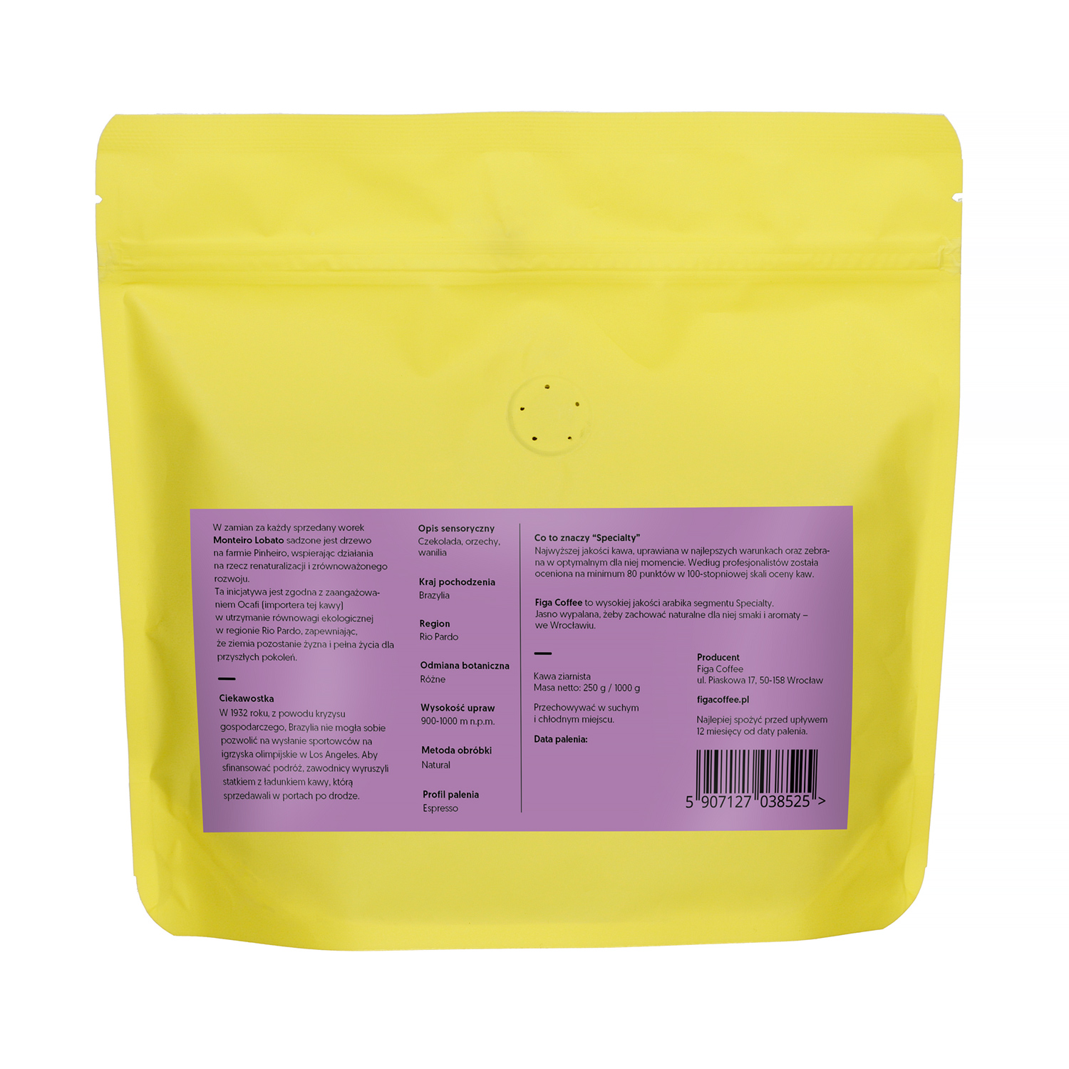 Figa Coffee - Brazil Monteiro Lobato Natural Espresso 250g