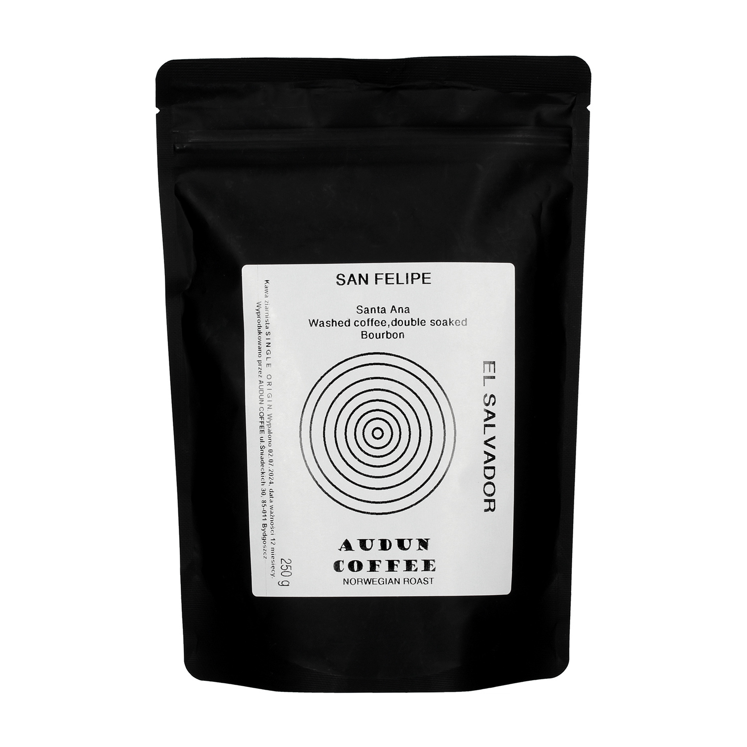 Audun Coffee - Salwador San Felipe Double Soaked Filter 250g (outlet)