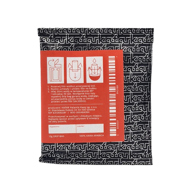 Kafar - kawa w saszetkach Dripbag AFRYKA Filter - 1 saszetka 12 g