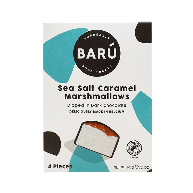 BARU - Pianki Dark Chocolate & Sea Salt Caramel Marshmallows 60 g (4 x 15 g)