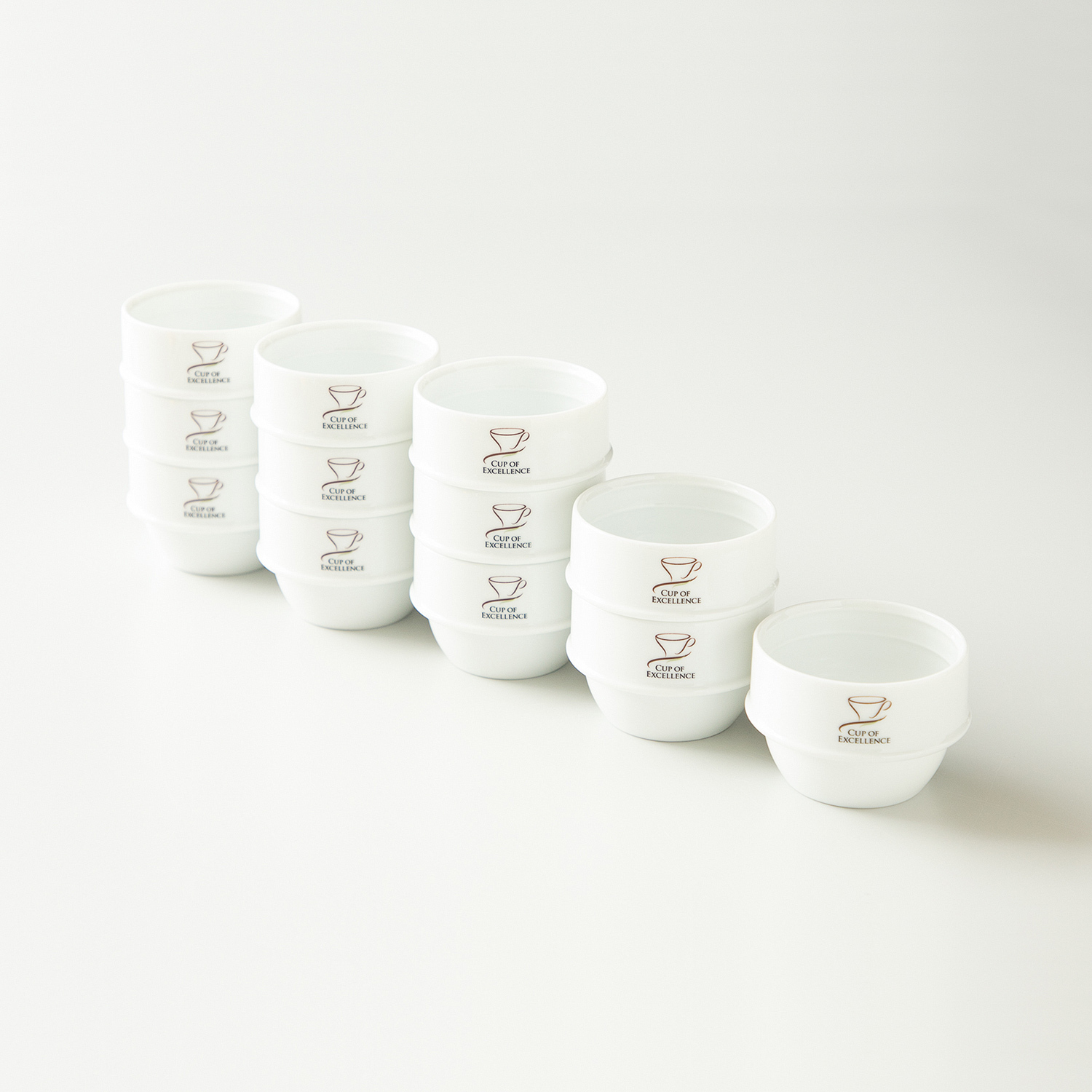 ORIGAMI - Cupping Bowl 225ml - White with Cup of Excellence Logo