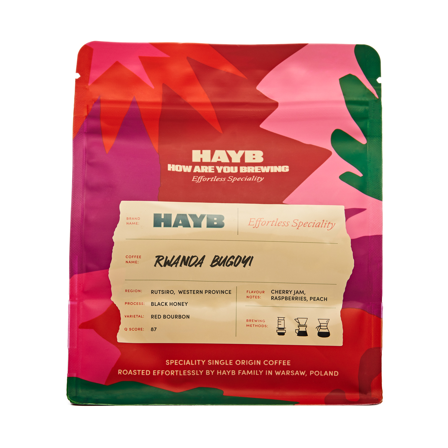 HAYB - kawa ziarnista Rwanda Bugoyi Black Honey Filter 250 g