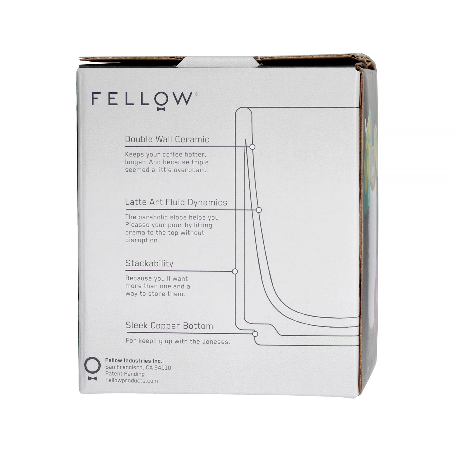 Fellow Monty Cortado Cup - White - 130 ml (4.5oz)