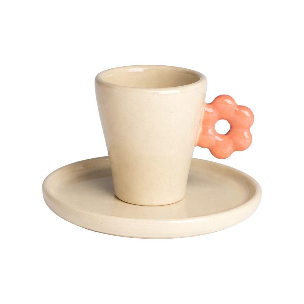 Ceramics 36 - Filiżanka i spodek Bloom różowy