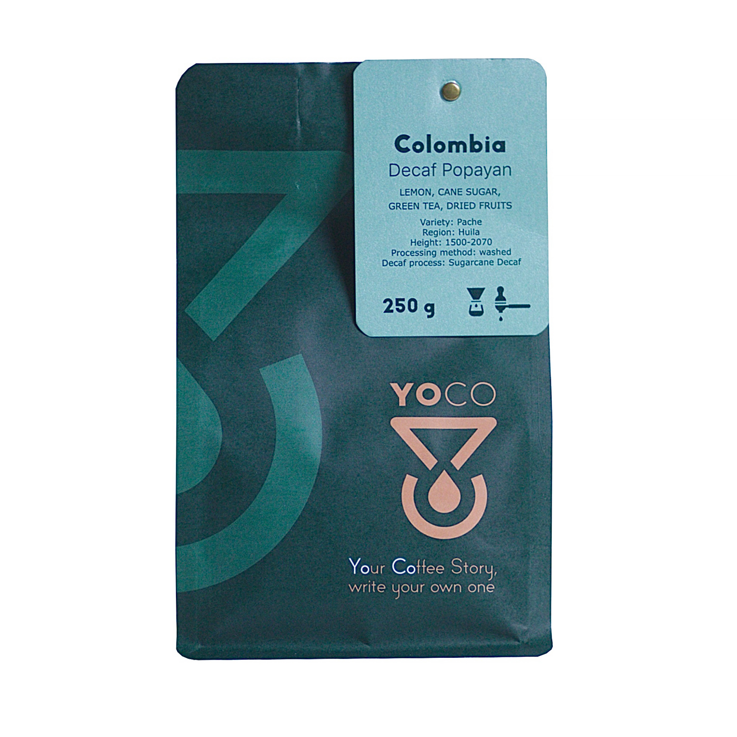 YOCO - Kolumbia Popayan Decaf Filter 250g