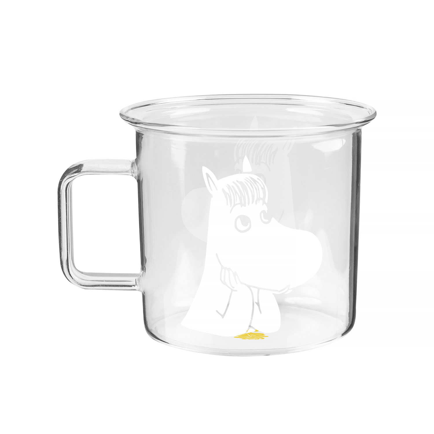 Moomin - Snorkmaiden Glass Mug 350ml Transparent with White Print