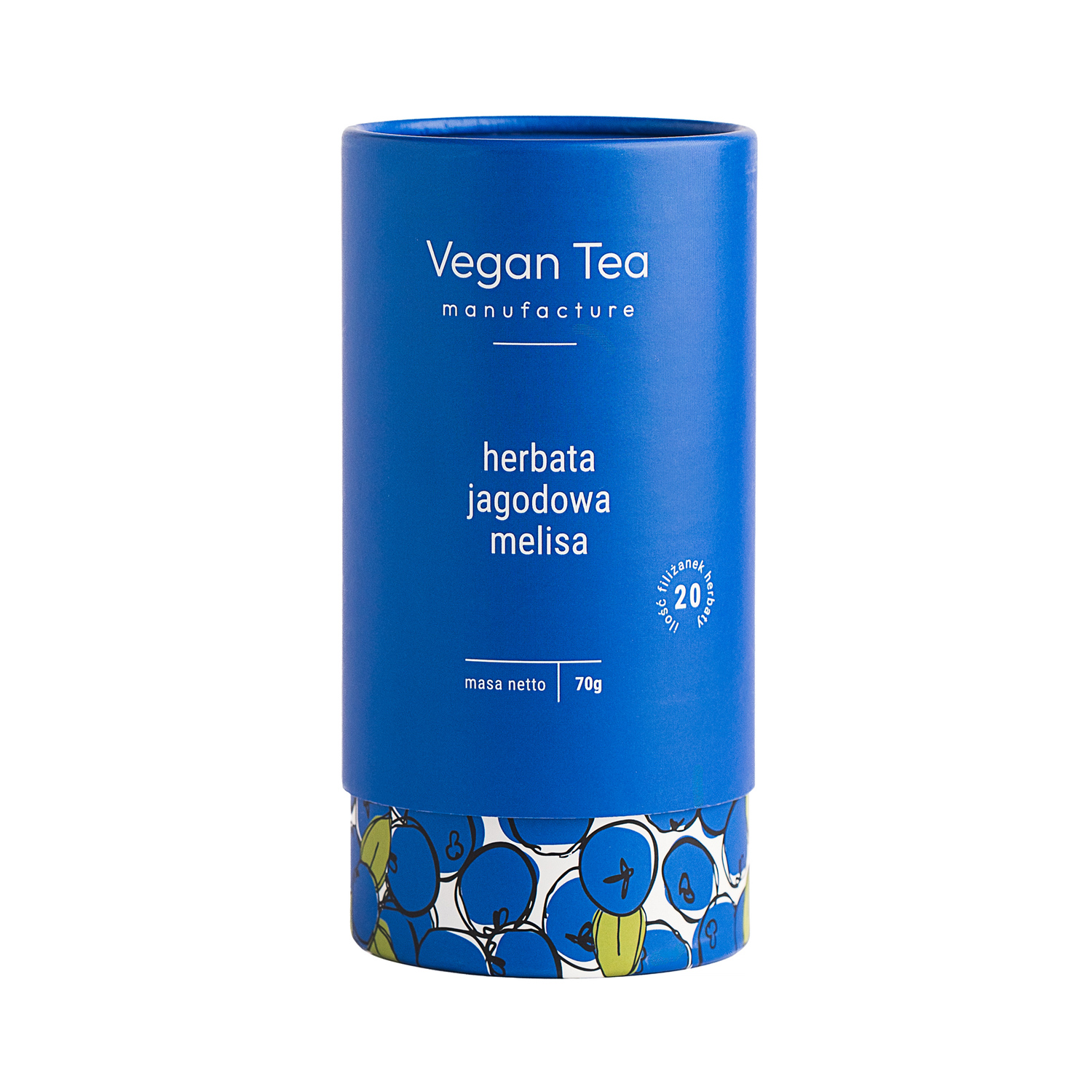 Vegan Tea - herbal and fruit infusion Blueberry Lemon Balm - Loose Tea 80 g