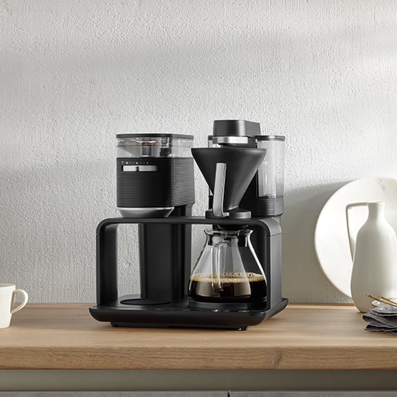 Melitta - EPOS Black-Silver - Filter Coffee Machine with Integrated Grinder