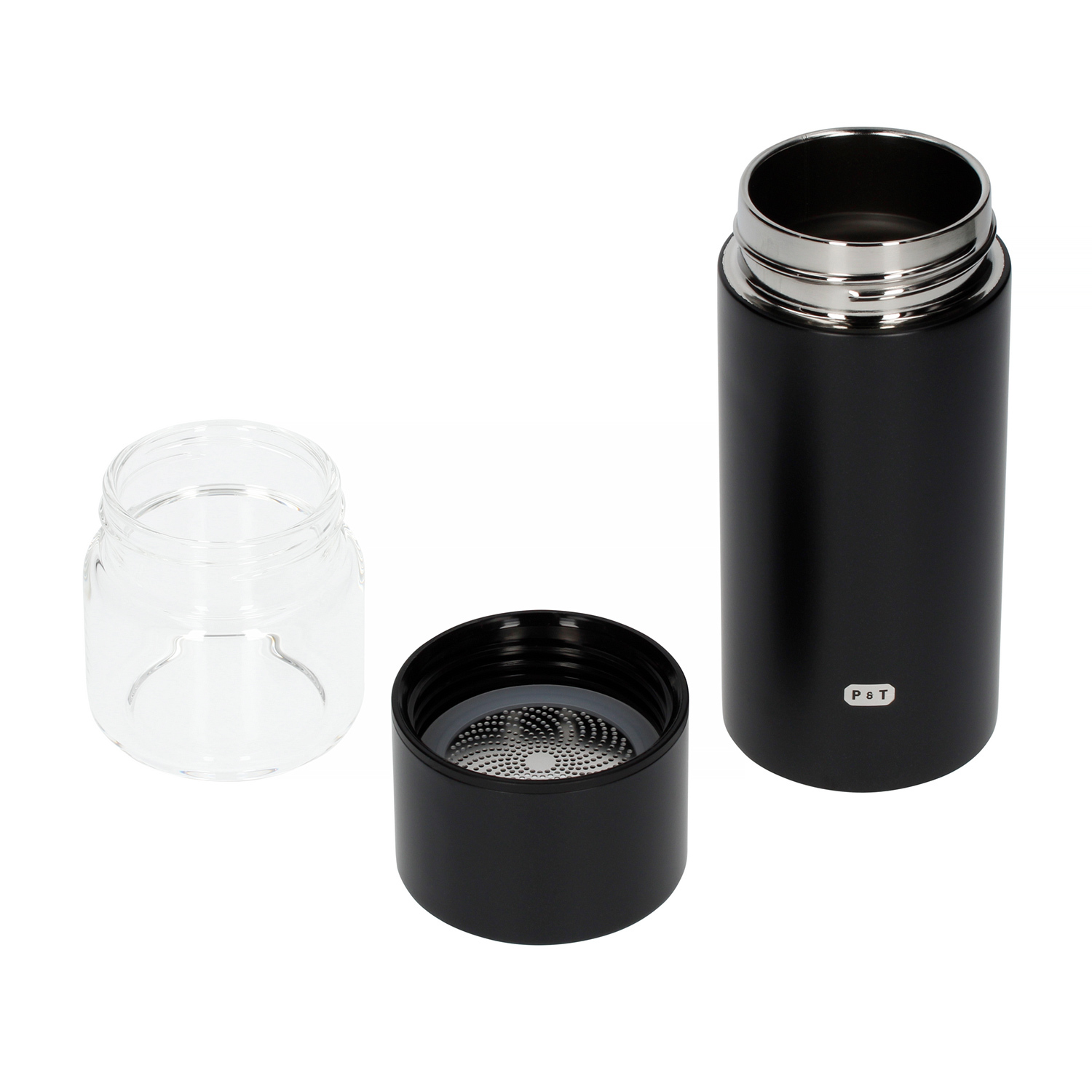 Paper & Tea - Nomad Insulated Bottle with Strainer - Black