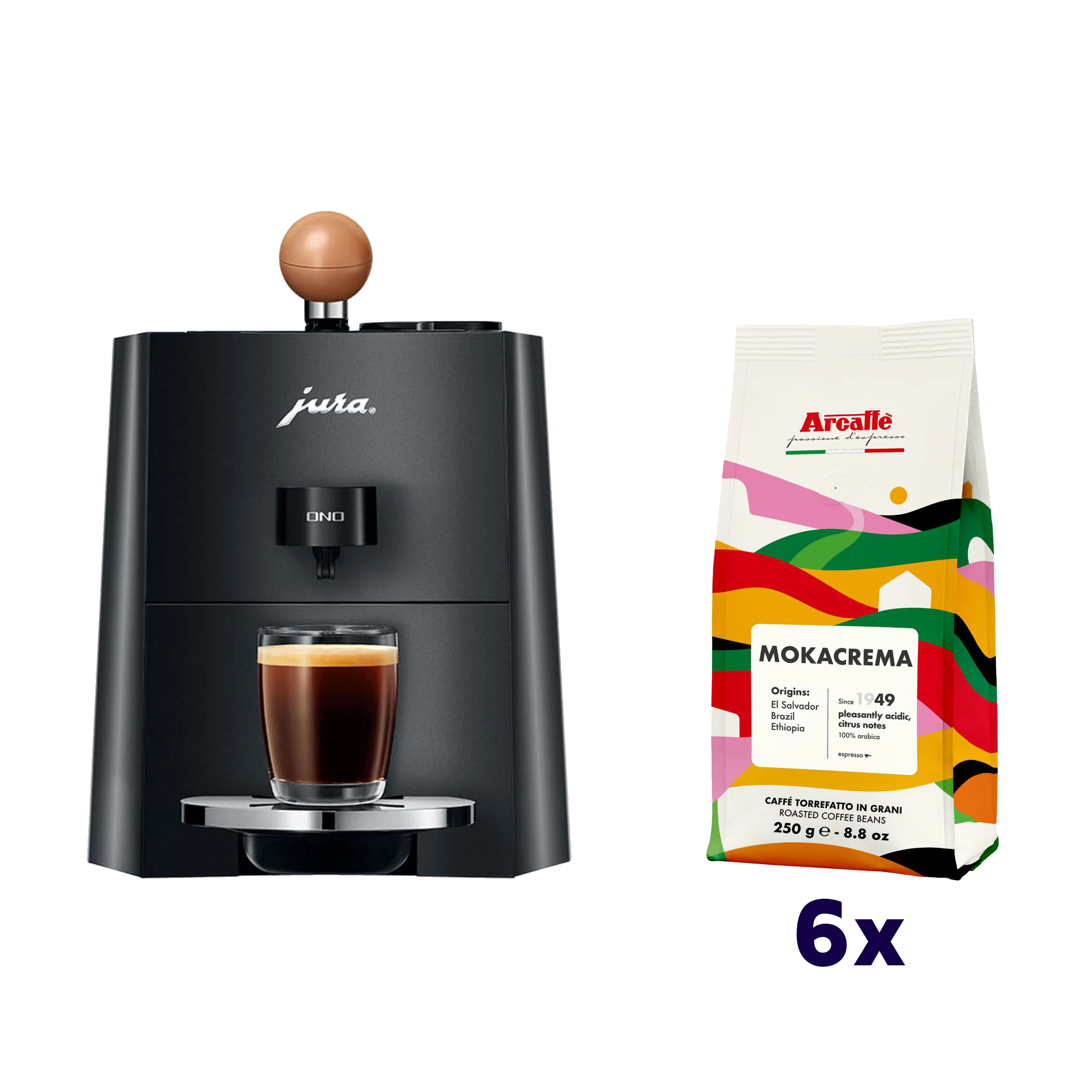 Jura ONO Coffee Black (EA) + 6x kawa Arcaffe Mokacrema
