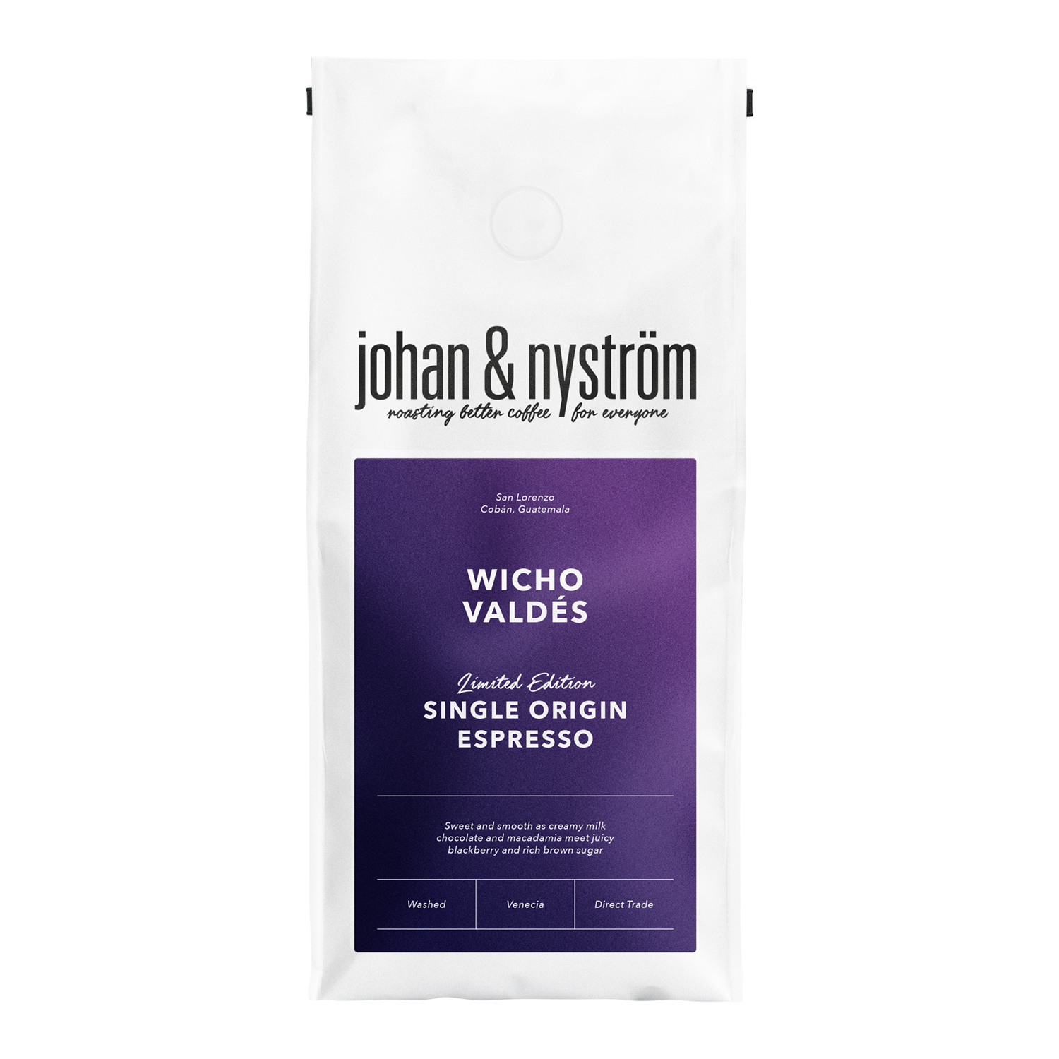 Johan & Nyström - kawa ziarnista Gwatemala Wicho Valdes Venecia Washed Espresso 500 g