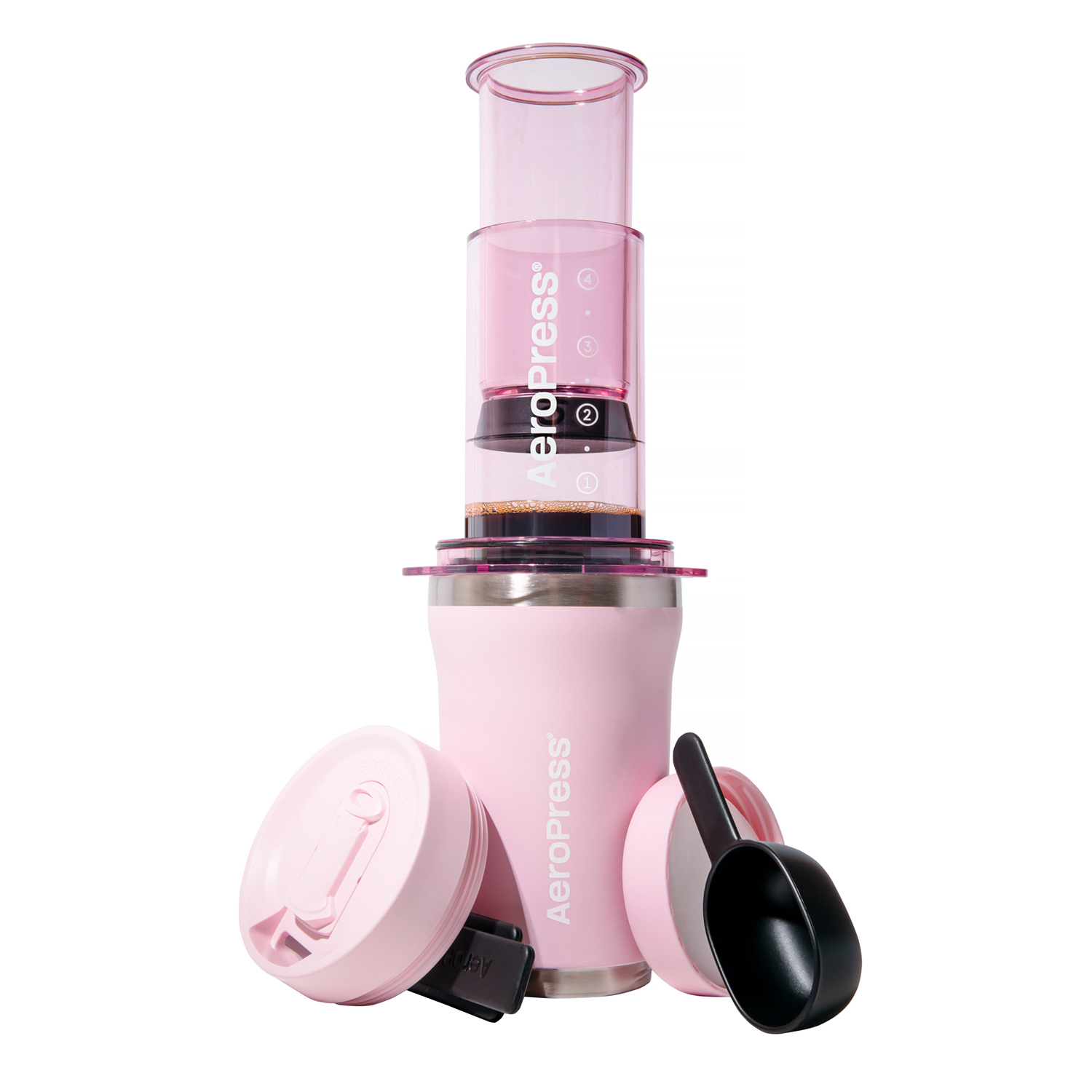 AeroPress Go Plus Coffee Maker Pink