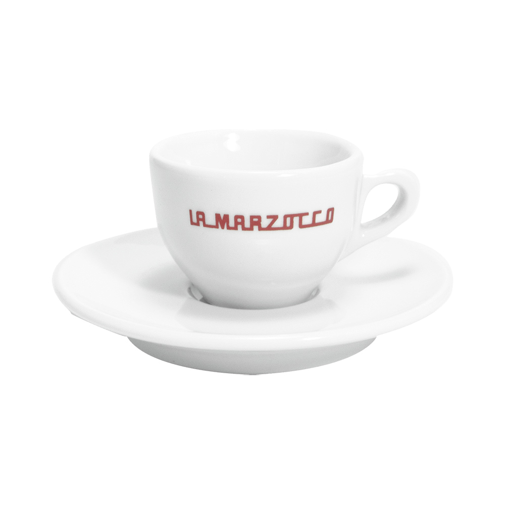La Marzocco - zestaw 6 filiżanek ze spodkami do espresso Linea 65 ml - biały