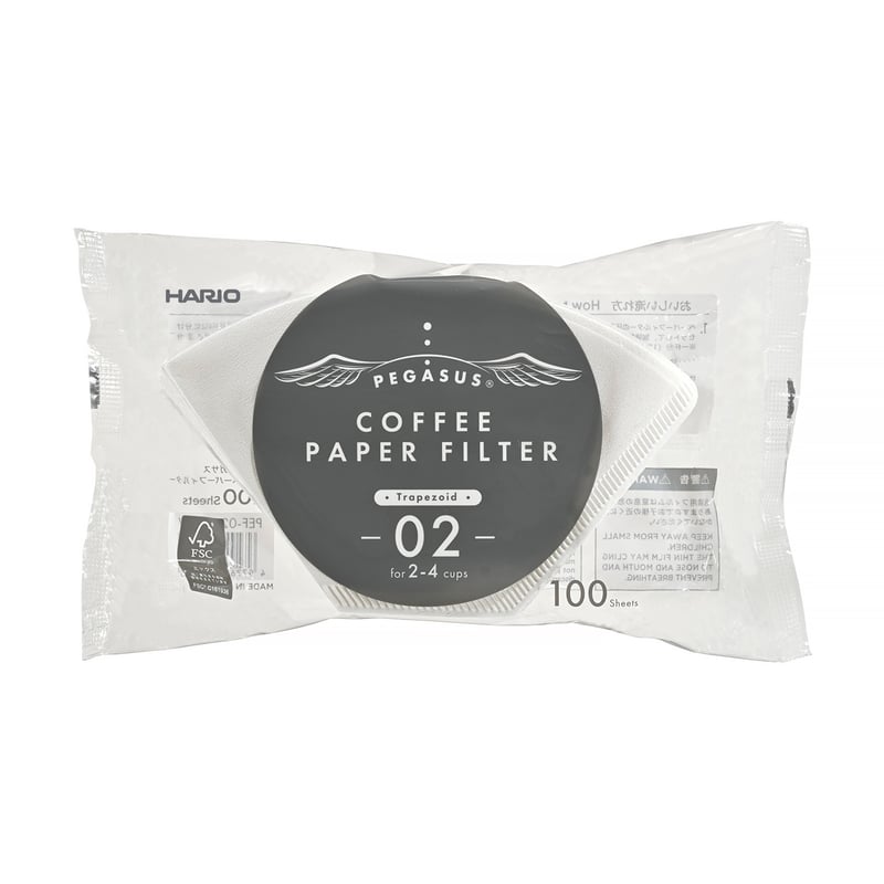 Hario - PEGASUS 02 White Paper Filters - 100 Pieces