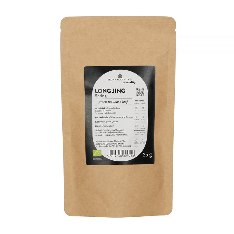 Brown House & Tea - Long Jing Spring Bio - Herbata sypana 25g
