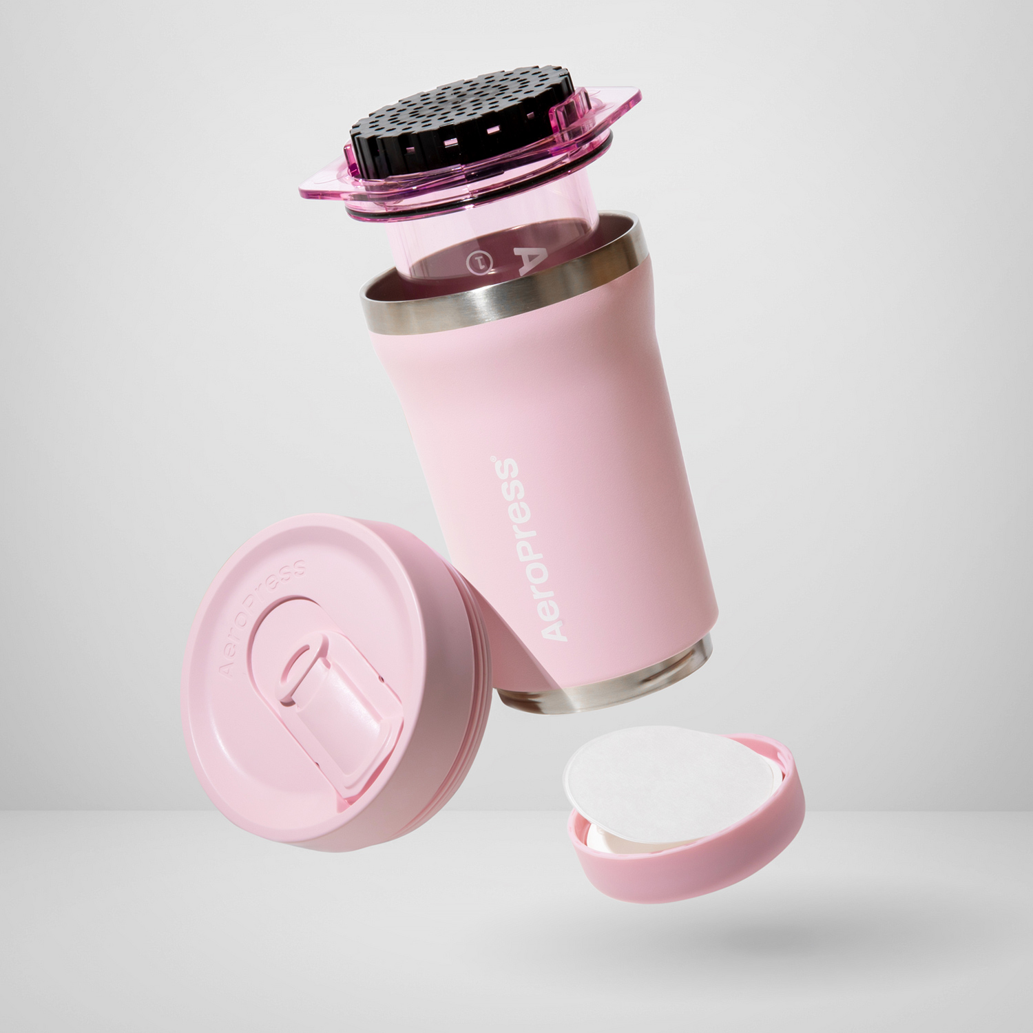 AeroPress Go Plus Coffee Maker Pink