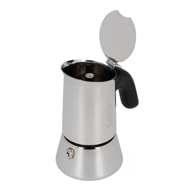 Plain Cylindrical Bialetti Venus Stainless Steel Moka Pot 2 Cup