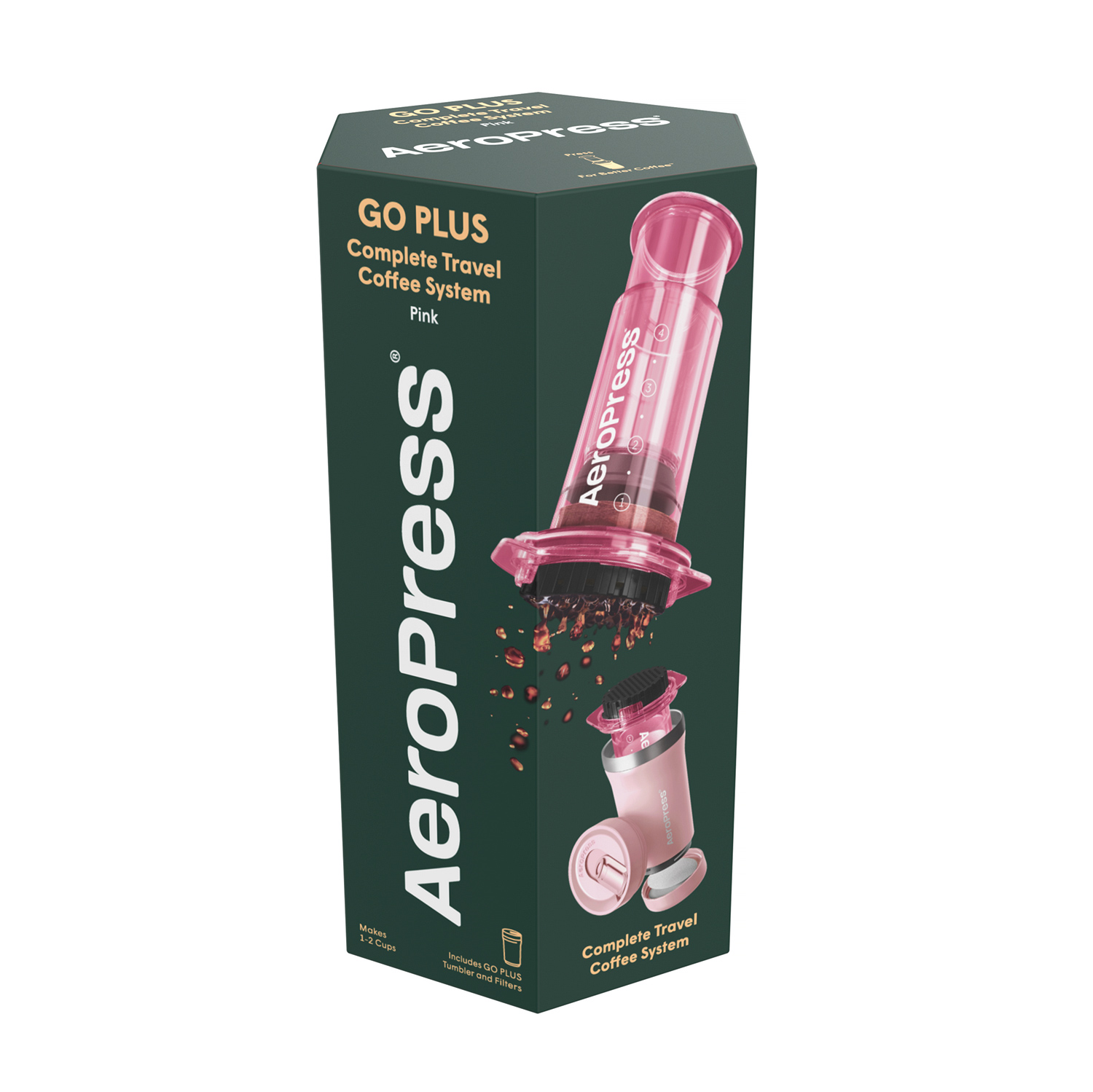 AeroPress Go Plus Coffee Maker Pink