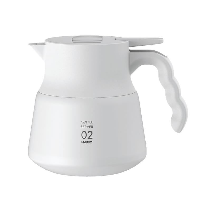 Hario Insulated Stainless Steel Server V60-02 PLUS White - 600ml (outlet)