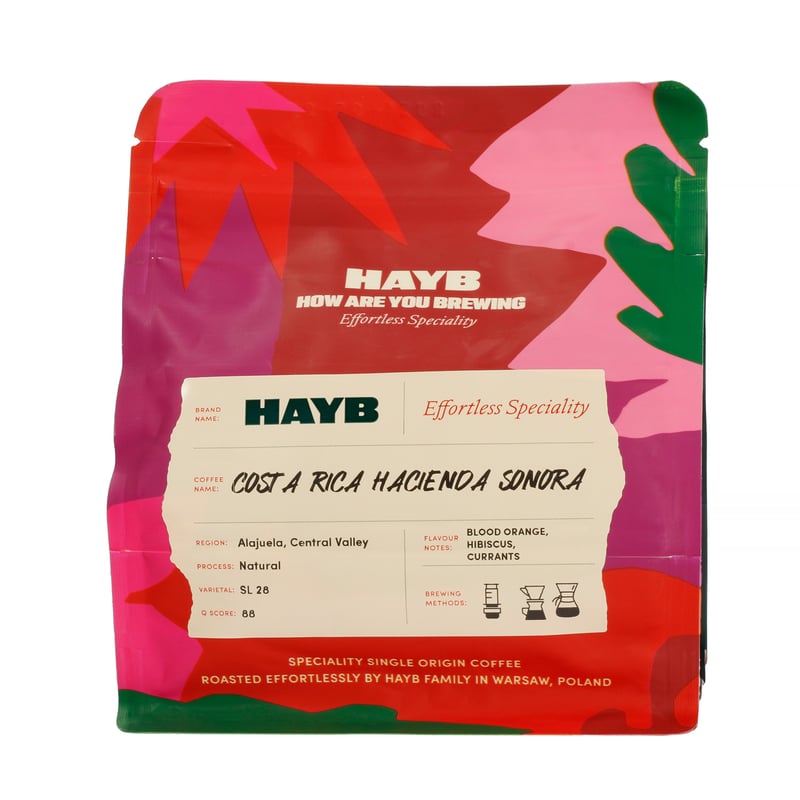 HAYB - Costa Rica Hacienda Sonora Natural Filter 250g (outlet)