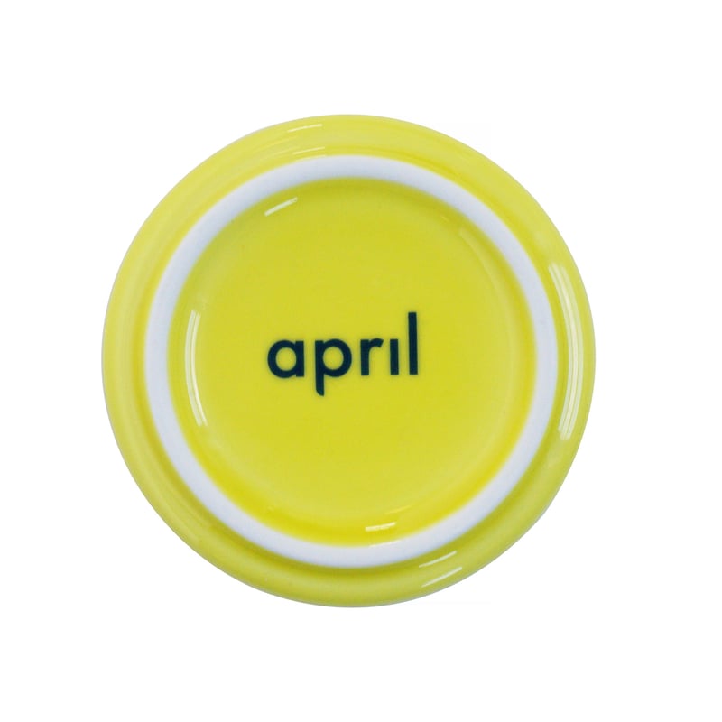 April - Ceramic Cup 200ml White-Yellow