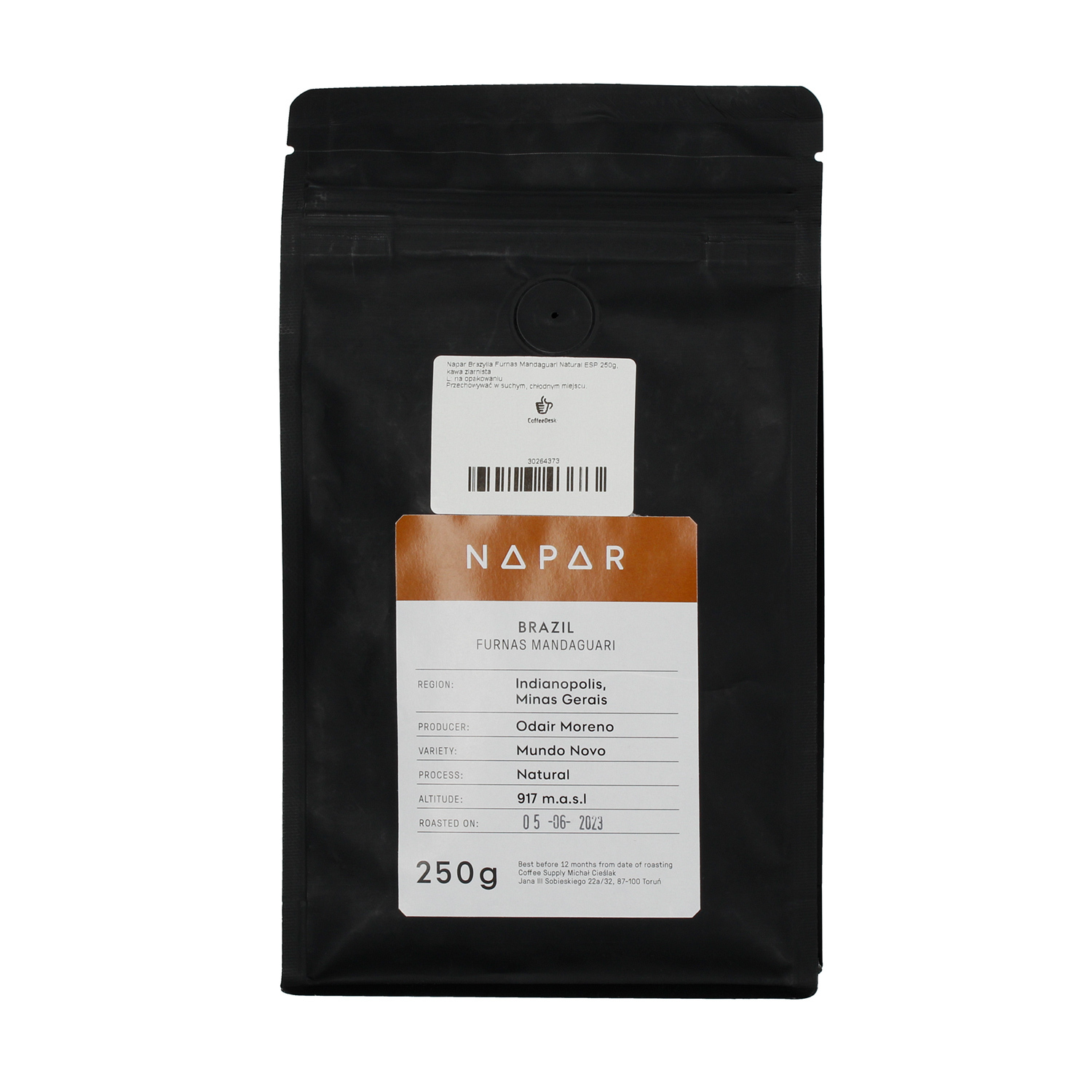 Napar - Brazylia Furnas Mandaguari Natural Espresso 250g