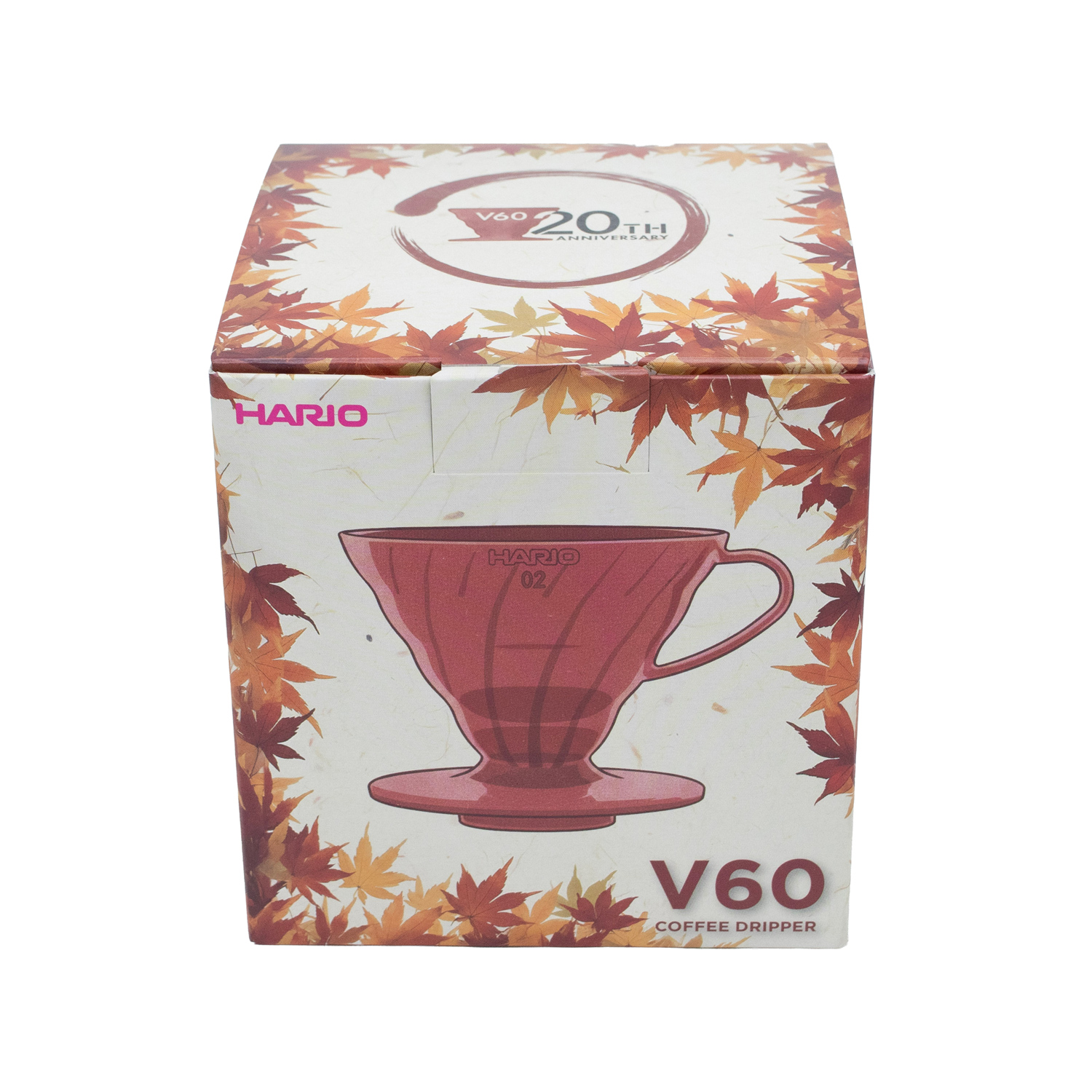 Hario - Dripper plastikowy V60-02 Momiji Red czerwony