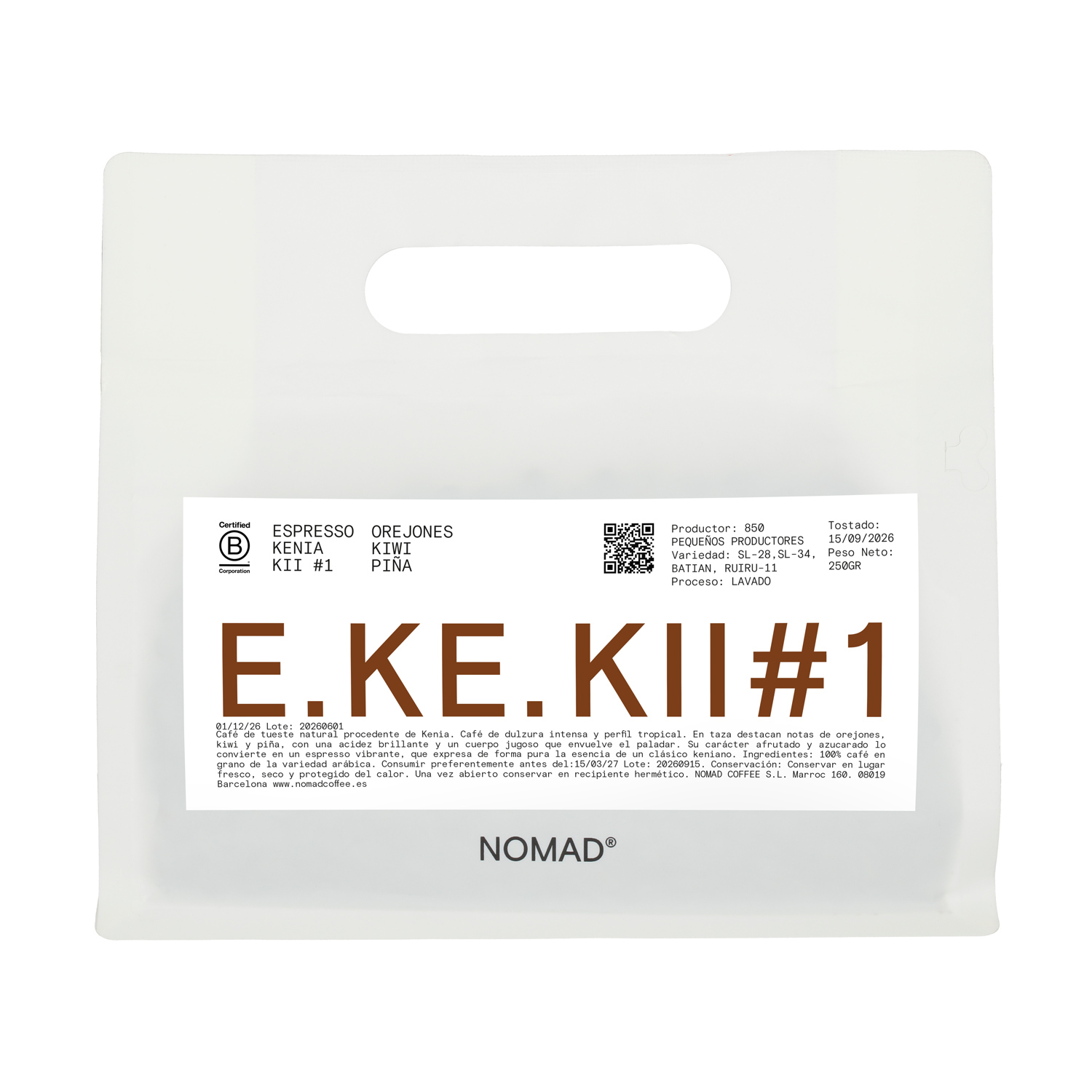 Nomad - Kenya KII#1 Washed Espresso 250 g