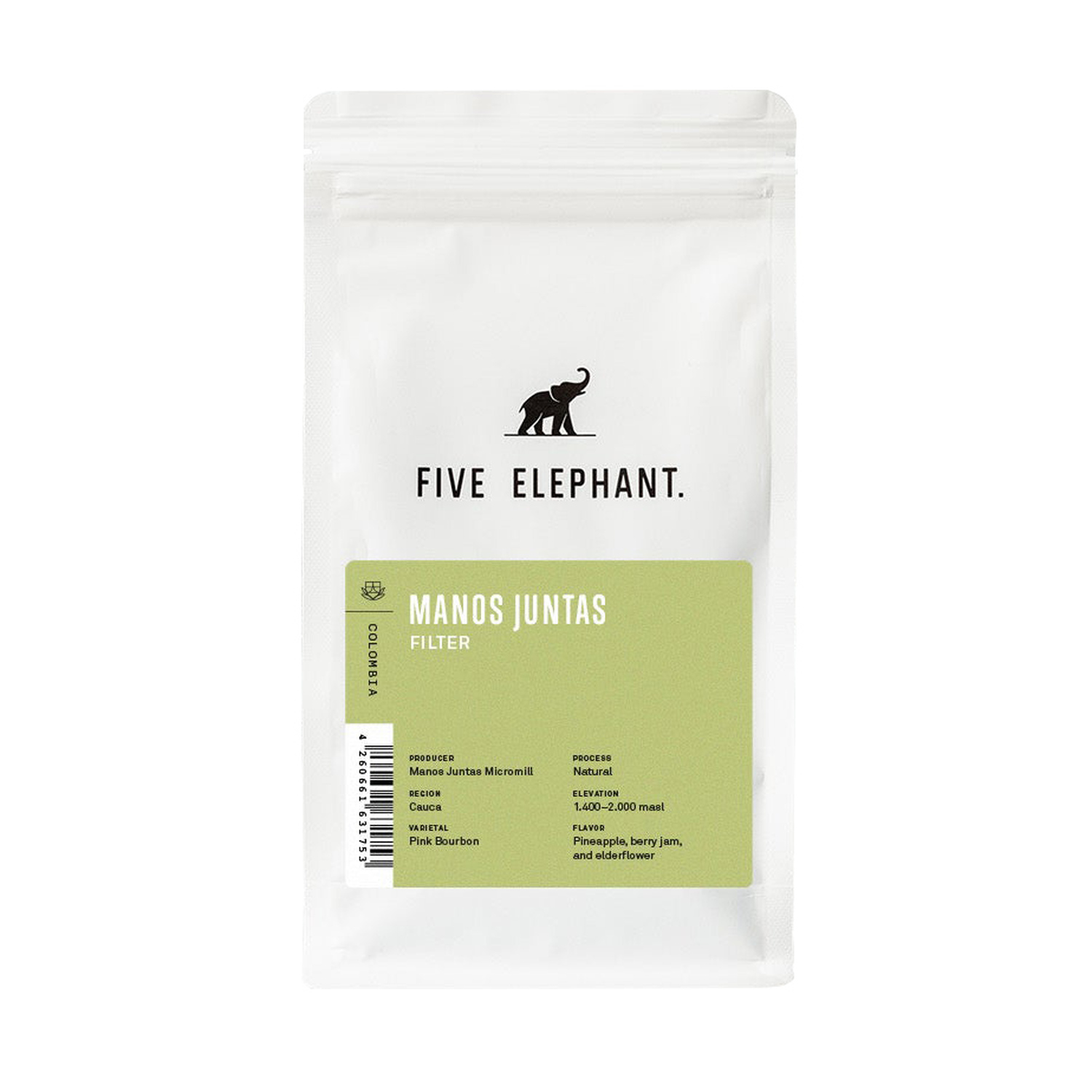 Five Elephant - Colombia Manos Juntas Natural Anaerobic Filter 250g