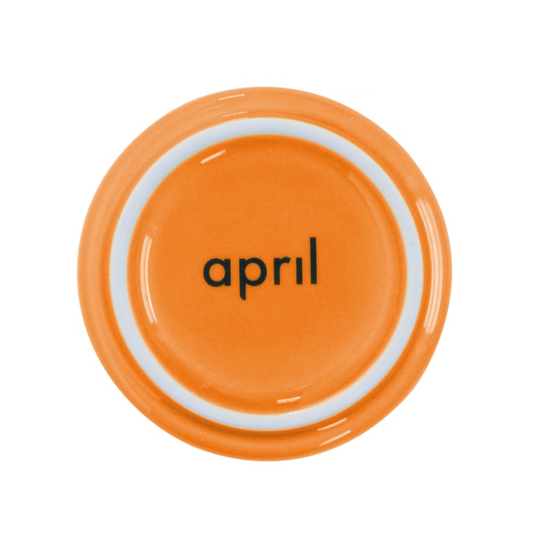 April - Ceramic Cup 200ml White-Orange