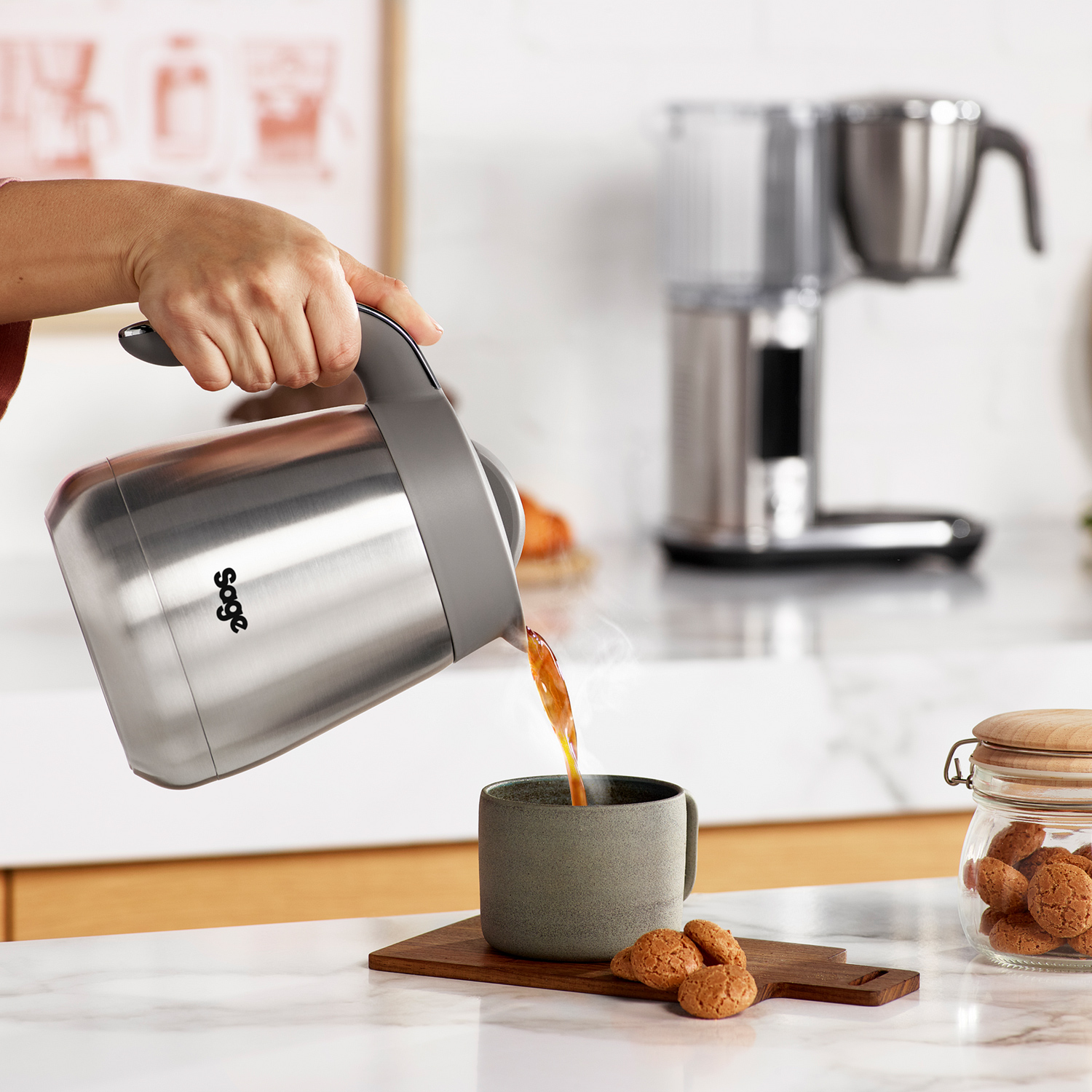 Sage - the Luxe Brewer Thermal - Filter Coffee Maker SDC465BSS - Silver