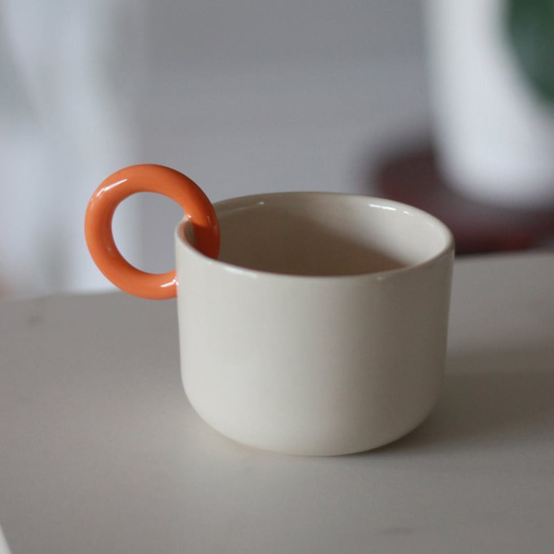 Ceramics 36 - 365 Ceramic Cup 200ml Orange Cup Holder