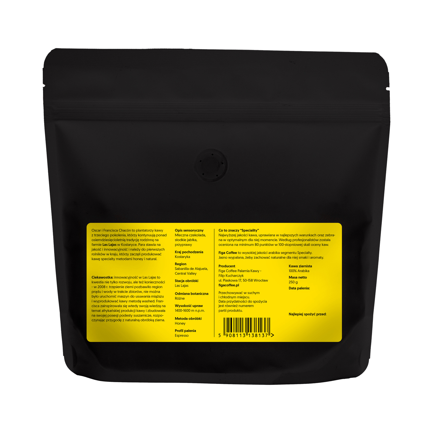 Figa Coffee - Costa Rica Las Lajas Honey Espresso 250 g