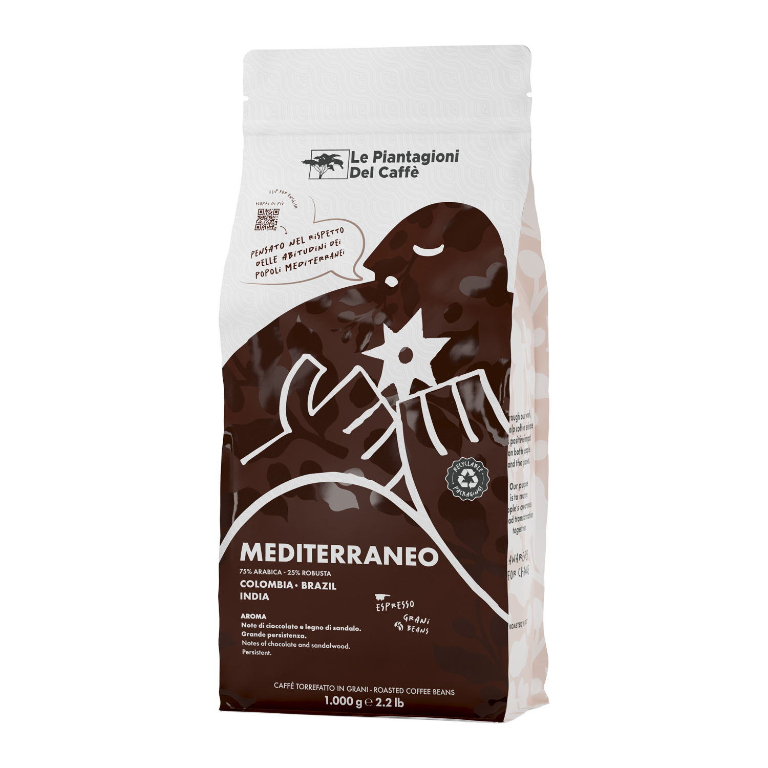 Le Piantagioni del Caffe - kawa ziarnista Mediterraneo 1 kg