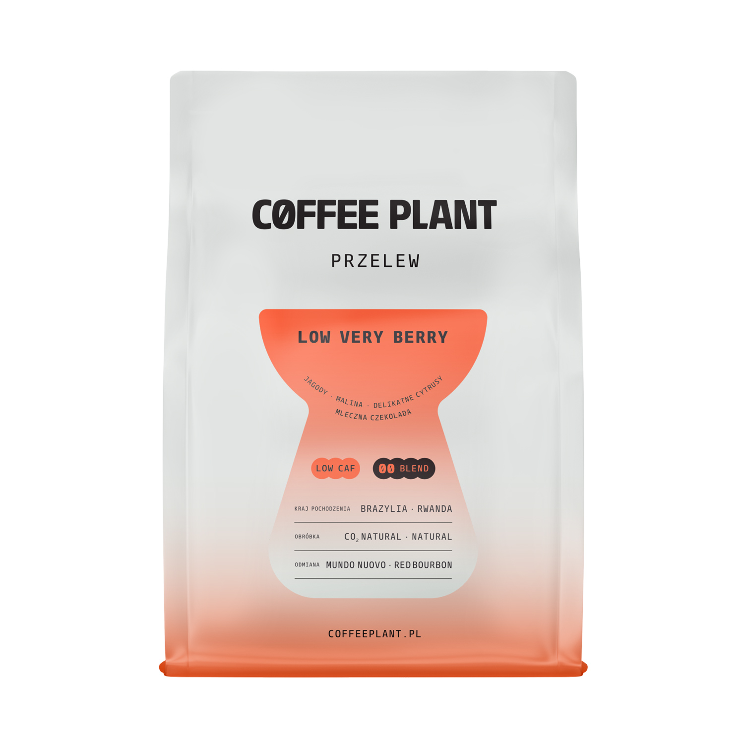 COFFEE PLANT - kawa ziarnista niskokofeinowa LOW Very Berry Filter 250 g