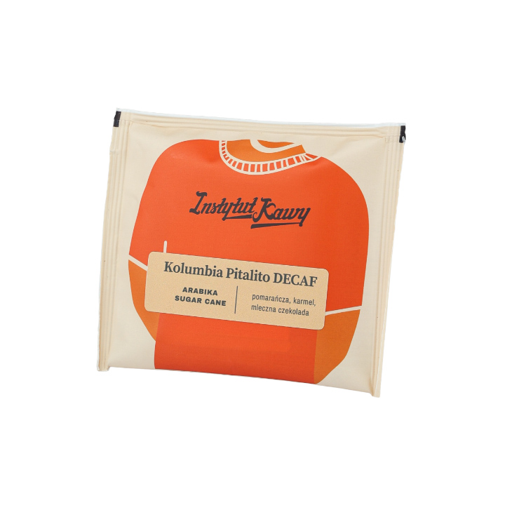 Instytut Kawy - bezkofeinowa kawa w szszetkach Kolumbia Pitalito Decaf - 1 saszetka 12g