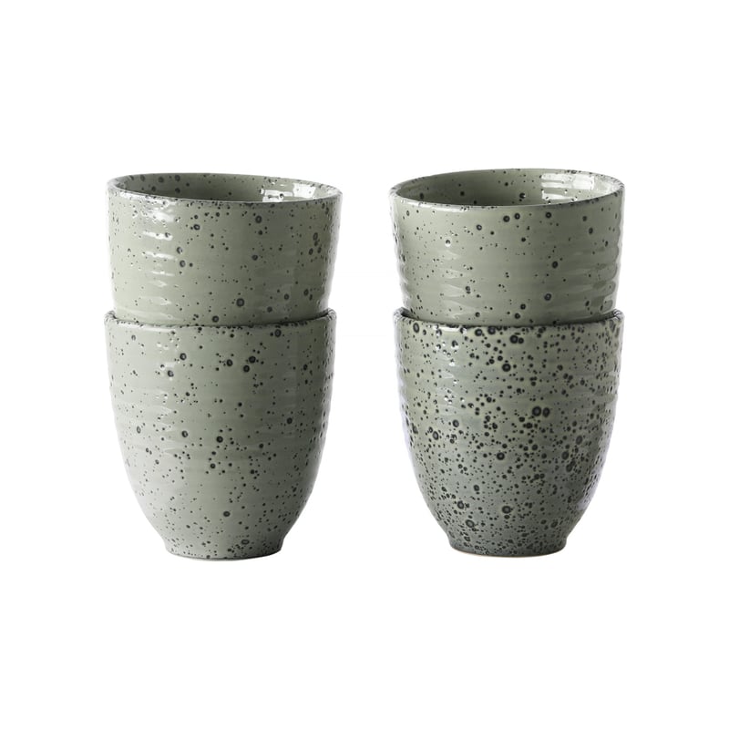 HKliving - Zestaw 4 kubków ceramicznych Gradient Ceramics Green 295ml