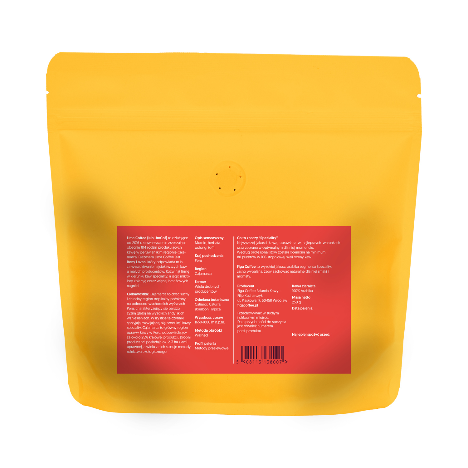 PRZELEW MIESIĄCA: Figa Coffee - kawa ziarnista Peru Lima Coffee Washed Filter 250 g