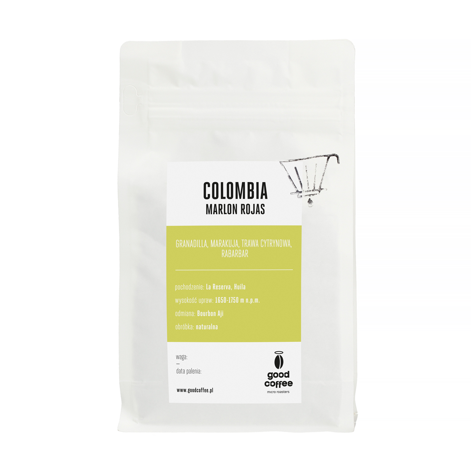 Good Coffee - kawa ziarnista Kolumbia Marlon Rojas Natural Filter 250 g