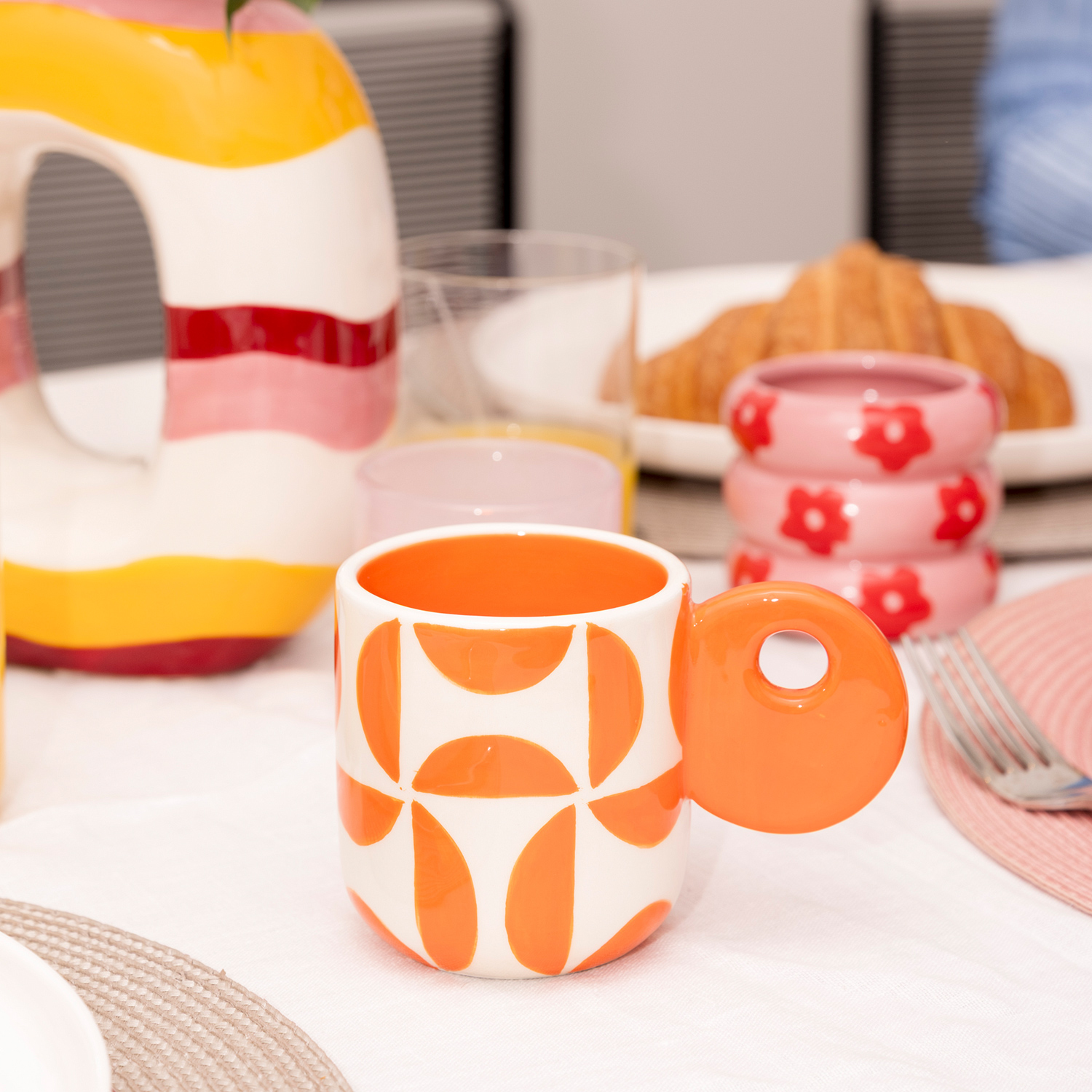 Que Rico - kubek Leonor Groovy Grids 300ml