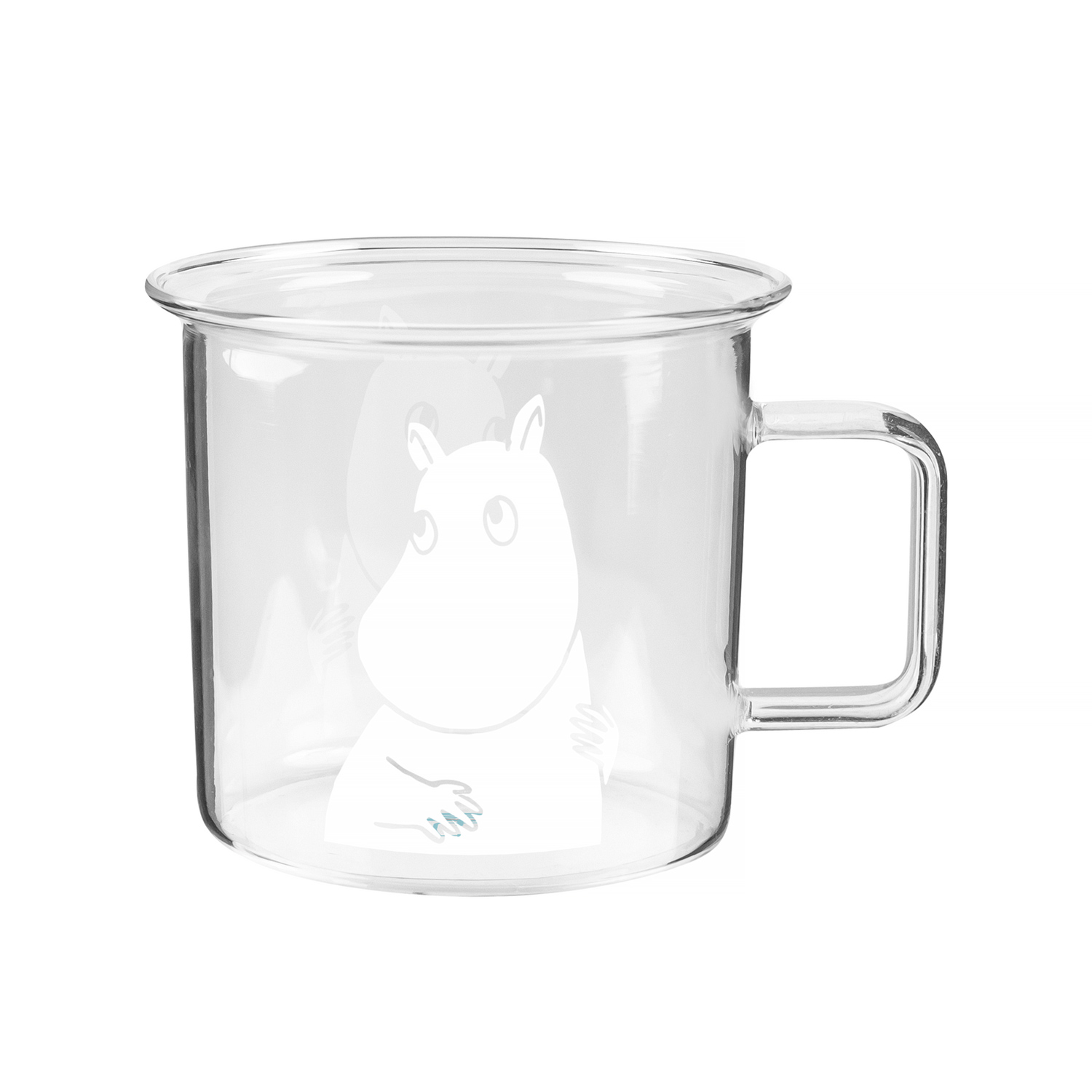 Moomin - Moomin Glass Mug 350ml Transparent with White Print