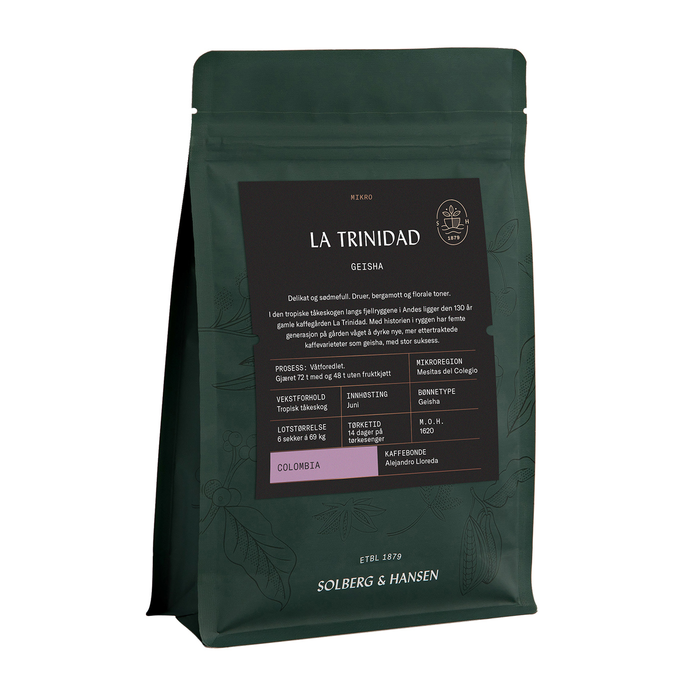 Solberg & Hansen - Colombia La Trinidad Geisha Washed Filter 250g