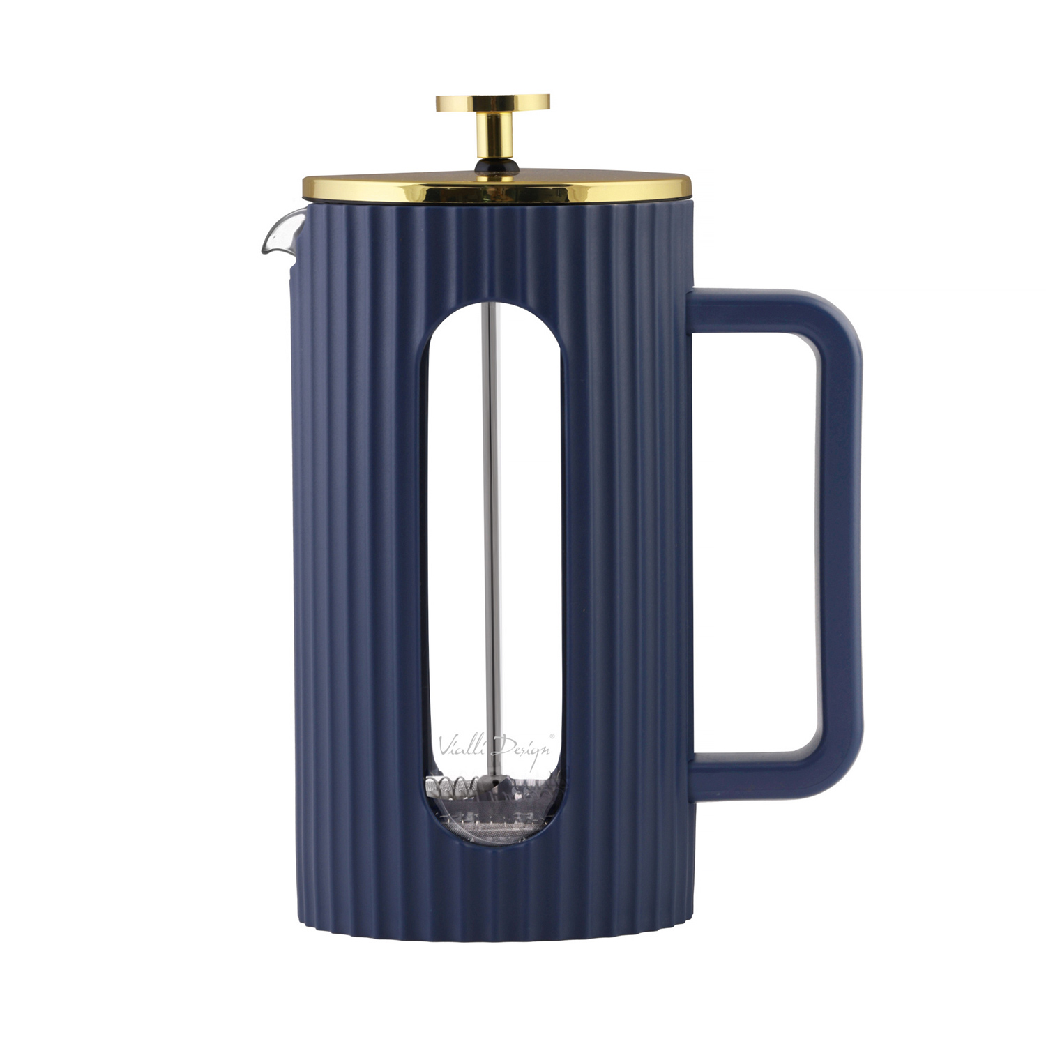 Vialli Design - Livio French Press Indigo / Gold 1l